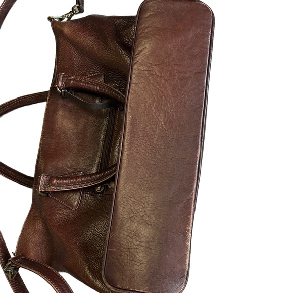Vintage AMERICAN ANGEL | Leather Crossbody Handbag Purse‎ Brown Mahogany - Picture 14 of 17